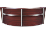 Regency Marque 124.5"W Curved Reception Desk Workstation, Mahogany (77292MH)