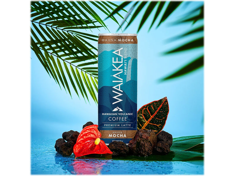 Waiakea Hawaiian Volcanic Mauna Mocha Cold Brew Coffee, 11 oz., 12/Carton (857002)