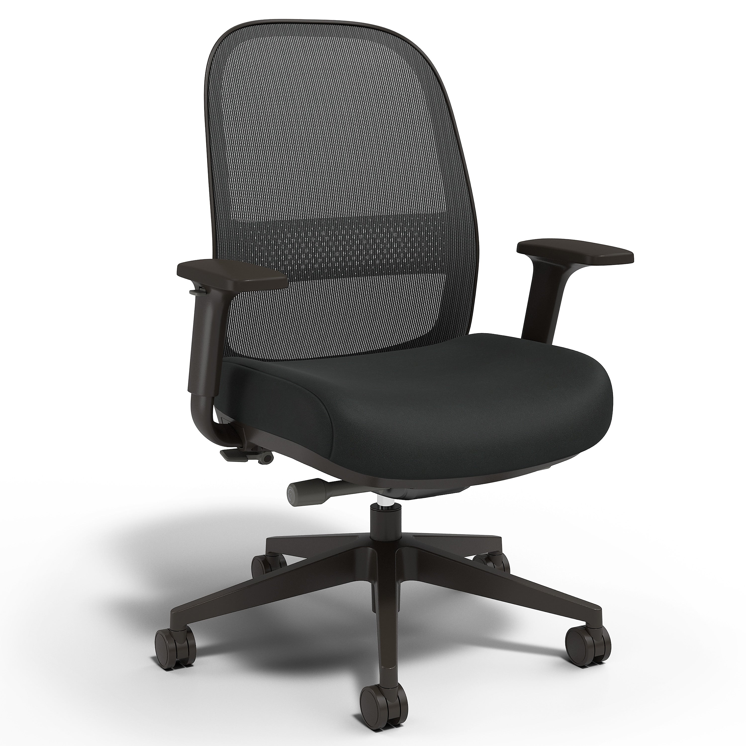 Workplace2.0™ Bedford Ergonomic Fabric/Mesh Swivel Task Chair, Black (UN60991)