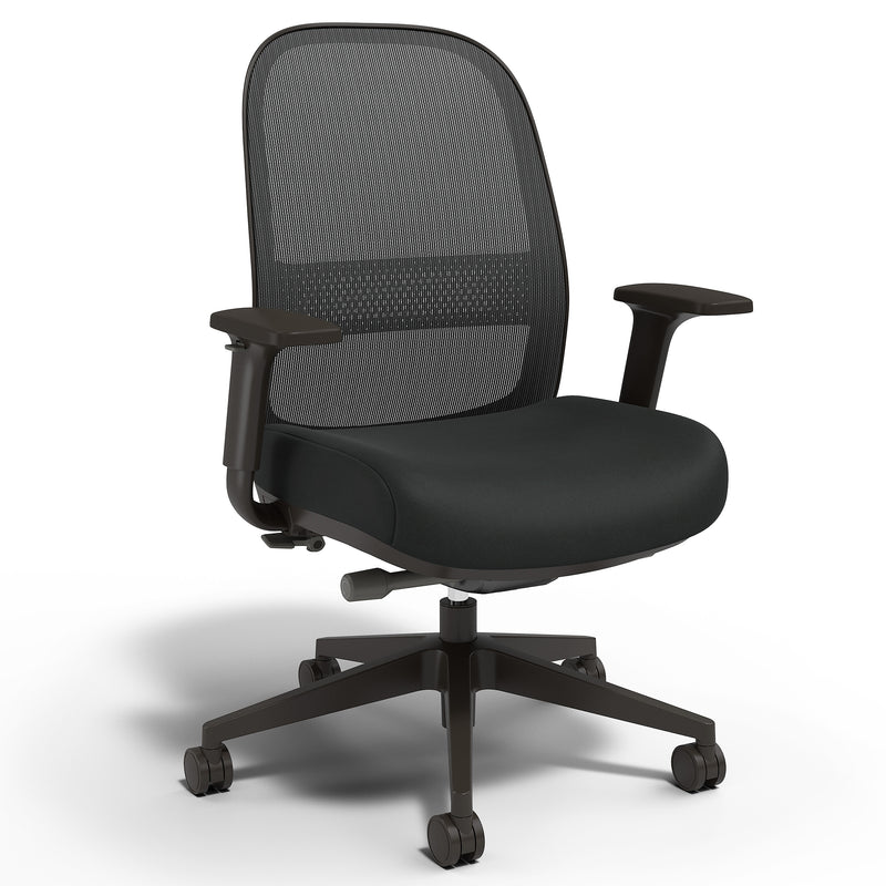 Workplace2.0™ Bedford Ergonomic Fabric/Mesh Swivel Task Chair, Black (UN60991)