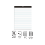 Staples Notepads, 8.5" x 11", Wide Ruled, White, 50 Sheets/Pad, Dozen (ST57339M/57339)