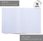 Pukka Pad Rochelle & Jess Composition Notebooks, 7.5" x 9.75", College Ruled, 70 Sheets, Assorted Colors, 3/Pack (9107-ROC)