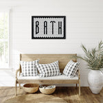 Amanti Art Bath Tiles by Wild Apple Portfolio Framed Canvas Wall Art Print, 33" x 23" (A42677249610)