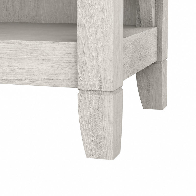 Bush Furniture Key West 66"H 5-Shelf Bookcase with Adjustable Shelves, Linen White Oak Laminated Wood (KWB132LW-03)