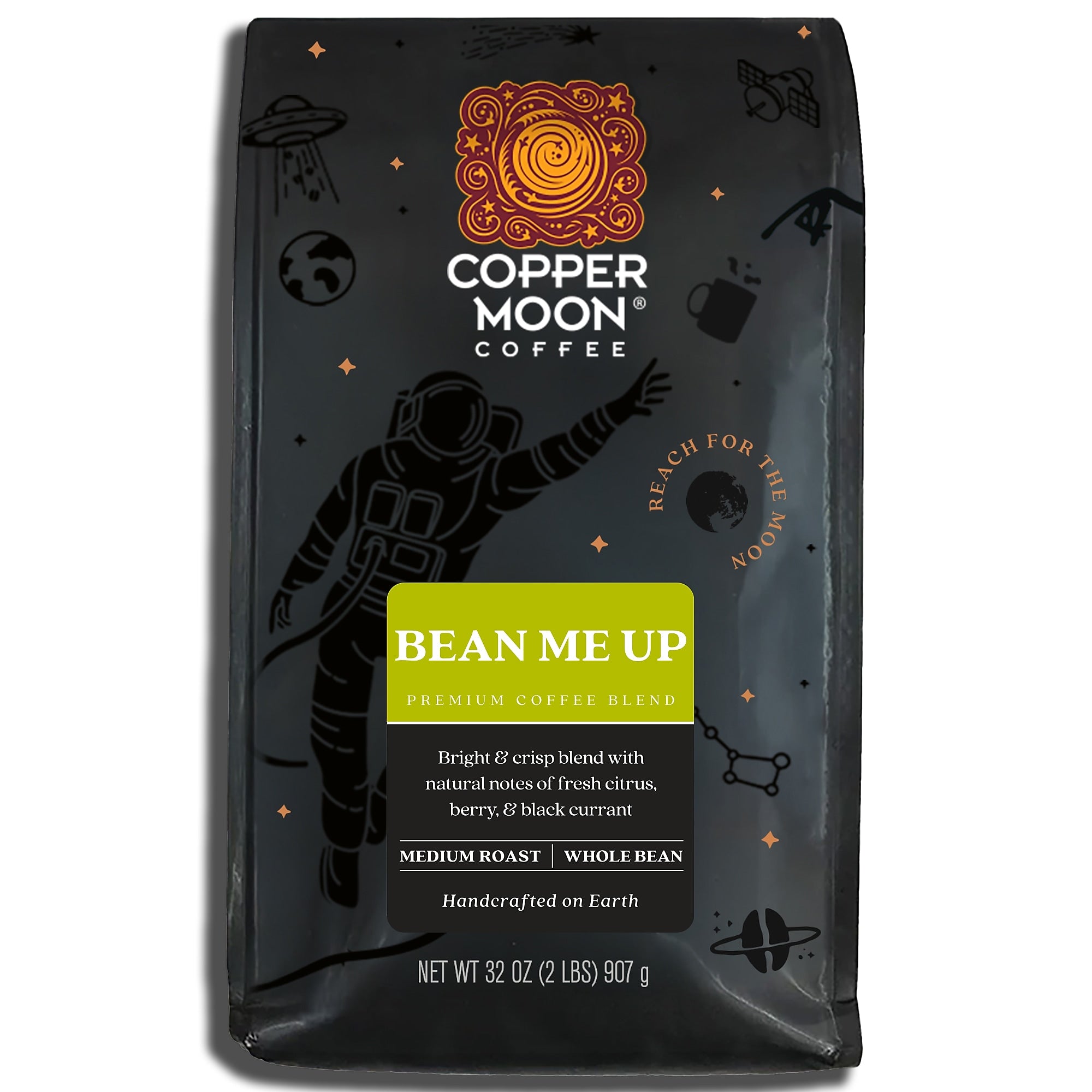 Copper Moon Bean Me Up Beans Coffee, Light Roast, 32 oz. (260122 - BAG)