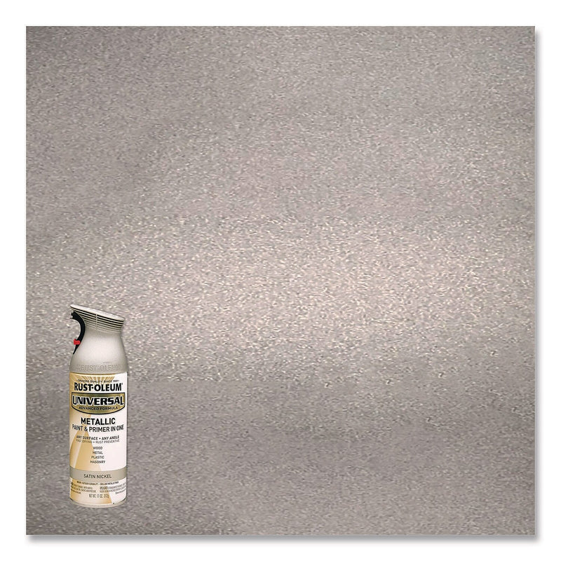 Rust-Oleum Universal Premium Spray Paint, Nickel, 12 oz., 6/Carton (249130)