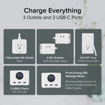 Plugable 67W USB-C Charging Station, White (PS3-METERC3)