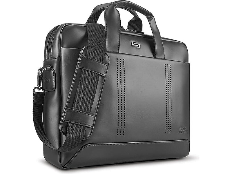 Solo New York Murray Vinyl Briefcase, Laptop Compatible, Black (VNL100-4)