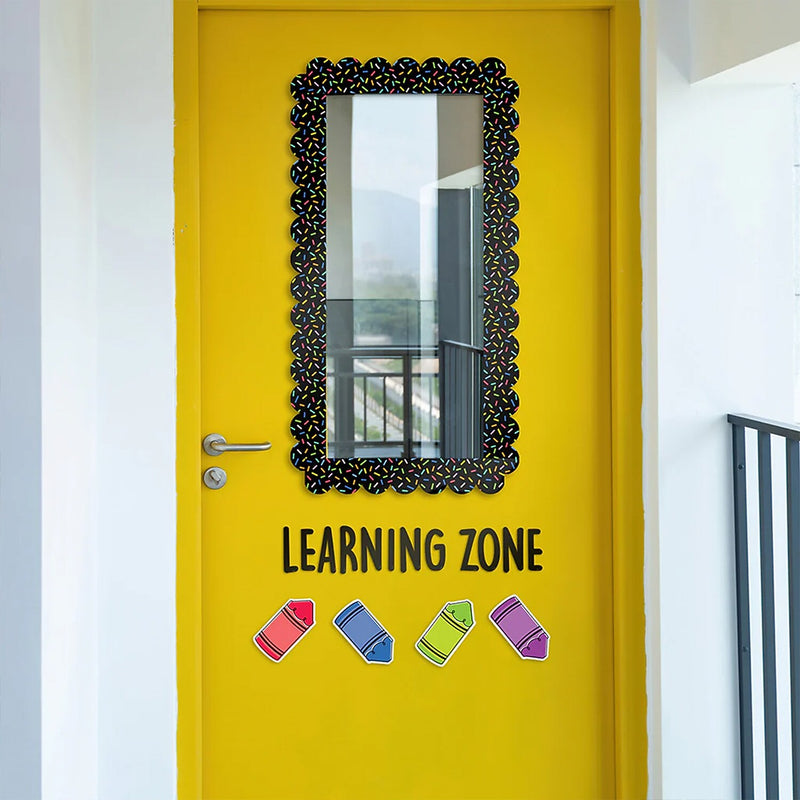 Creative Teaching Press Core Decor EZ Border, 3" x 2', Sprinkles on Black, 24/Pack, 3 Packs/Bundle (CTP11055-3)