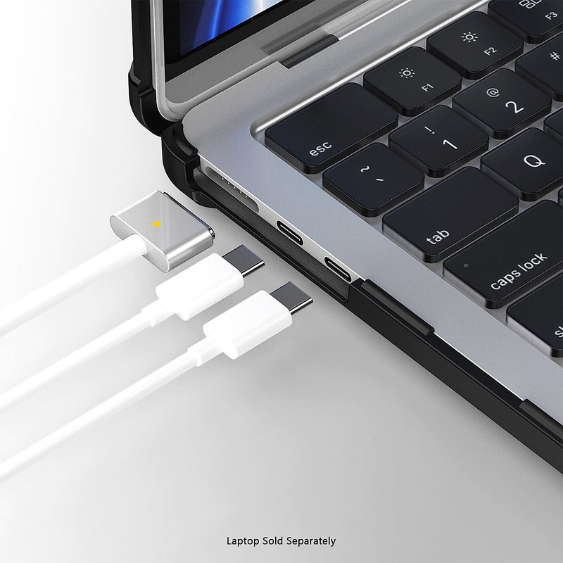 SaharaCase Heavy-Duty Raider Series 13.6" Laptop Case with Stand, Shock Absorbing, Frosted Clear/Black (LT00053)