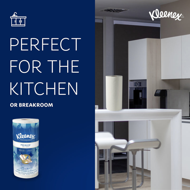 Kleenex Premiere Paper Towels, 1-ply, 70 Sheets/Roll, 24 Rolls/Pack (13964)