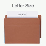 Pendaflex File Pocket, 3 1/2" Expansion, Letter Size, Brown/Blue, 10/Box (1007026)