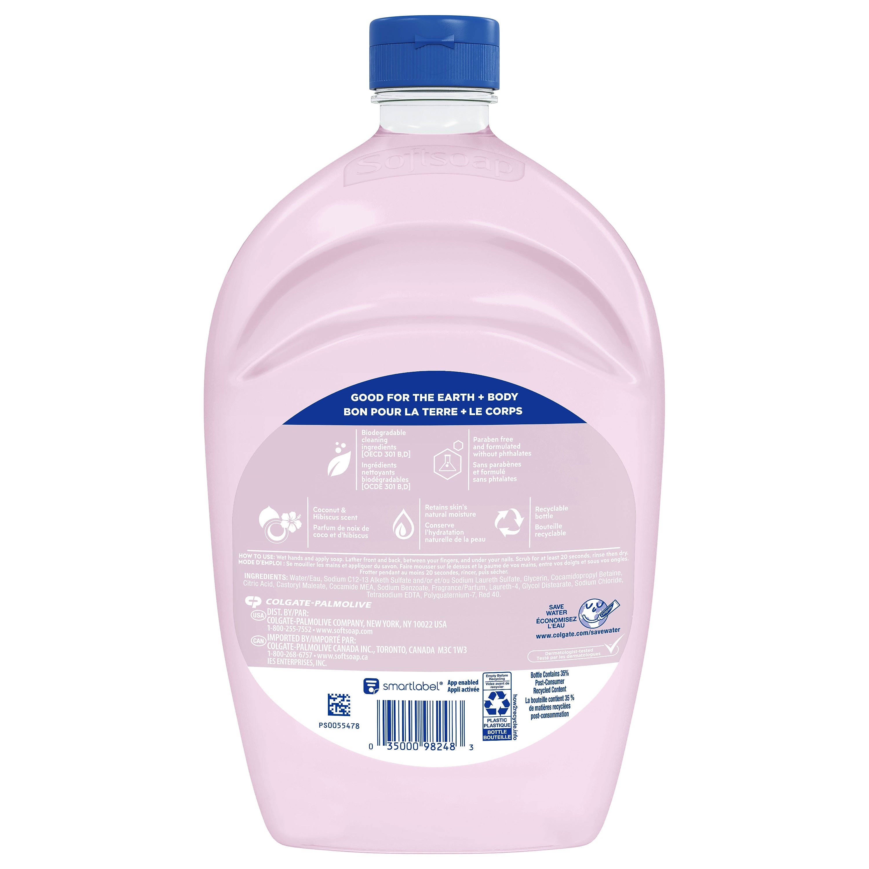 Softsoap Liquid Hand Soap Refill, Coconut & Hibiscus Scent, 50 Fl. Oz. (US07162A)