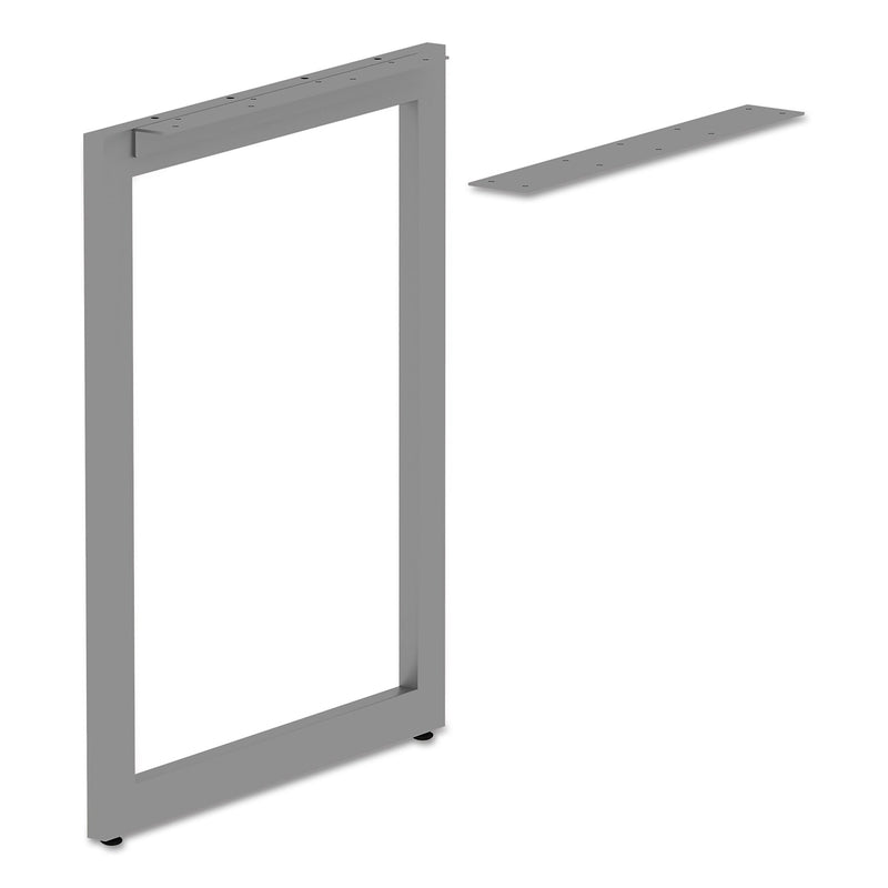 Alera Open Office Series Fully Adjustable O-Leg Return Base, Silver (ALELSRT24GR)