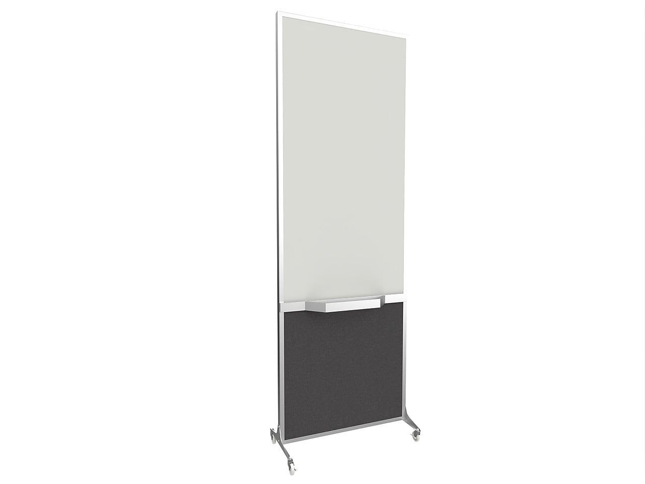Versare ShieldWrite Level 3A Double Sided Magnetic Painted Steel Mobile Whiteboard, 2' x 6', Charcoal Gray (1200005)