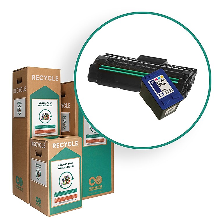 TerraCycle Cardboard Ink and Toner Cartridges Zero Waste Box, 21 Gallon, Natural Kraft (CS80-M)