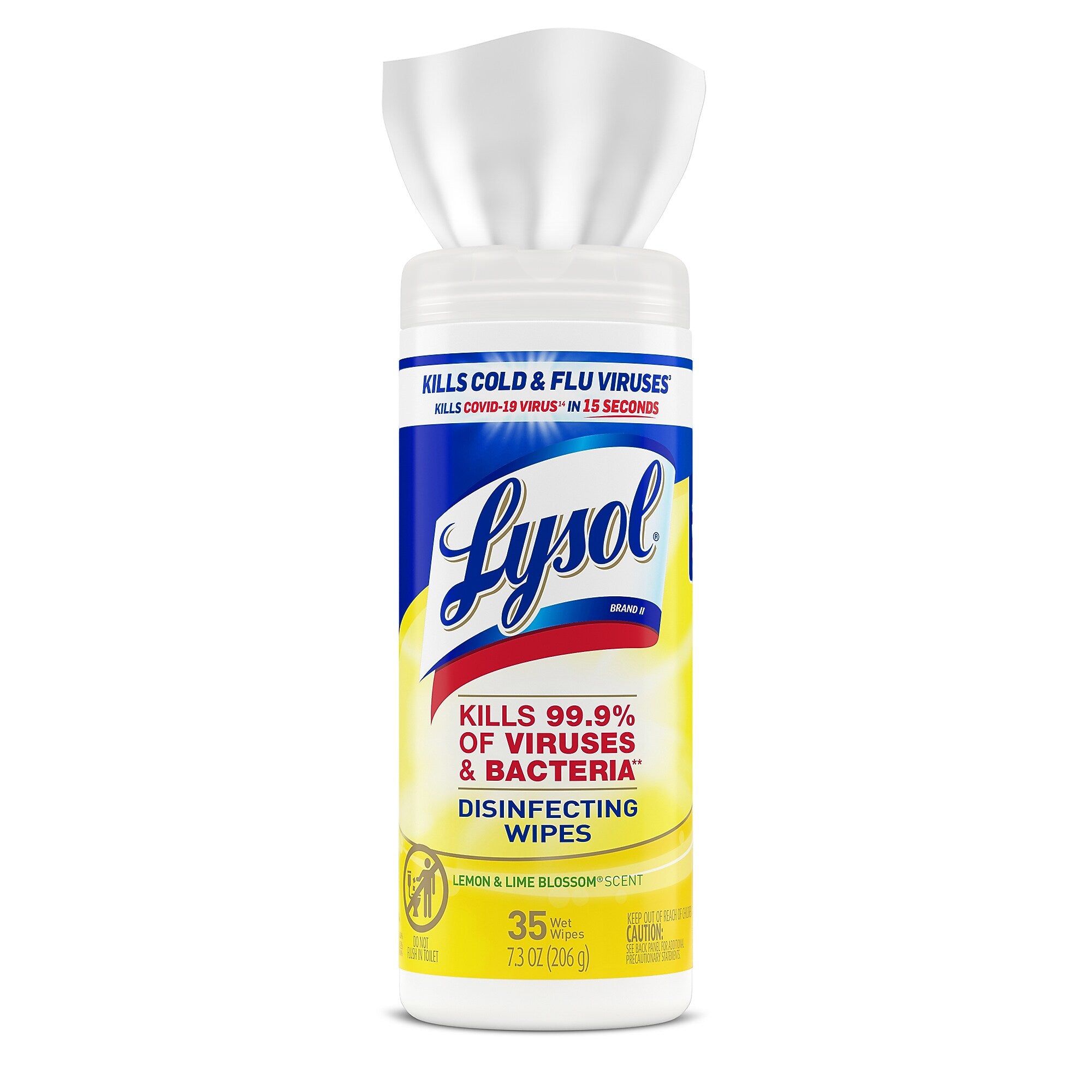Lysol Disinfecting Wipes, Lemon and Lime Blossom, 35 Wipes/Canister, (81145)
