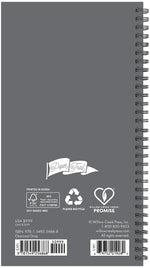 2025-2026 Willow Creek 3.5" x 6.5" Academic Year Weekly & Monthly Planner, Charcoal Gray (56868)