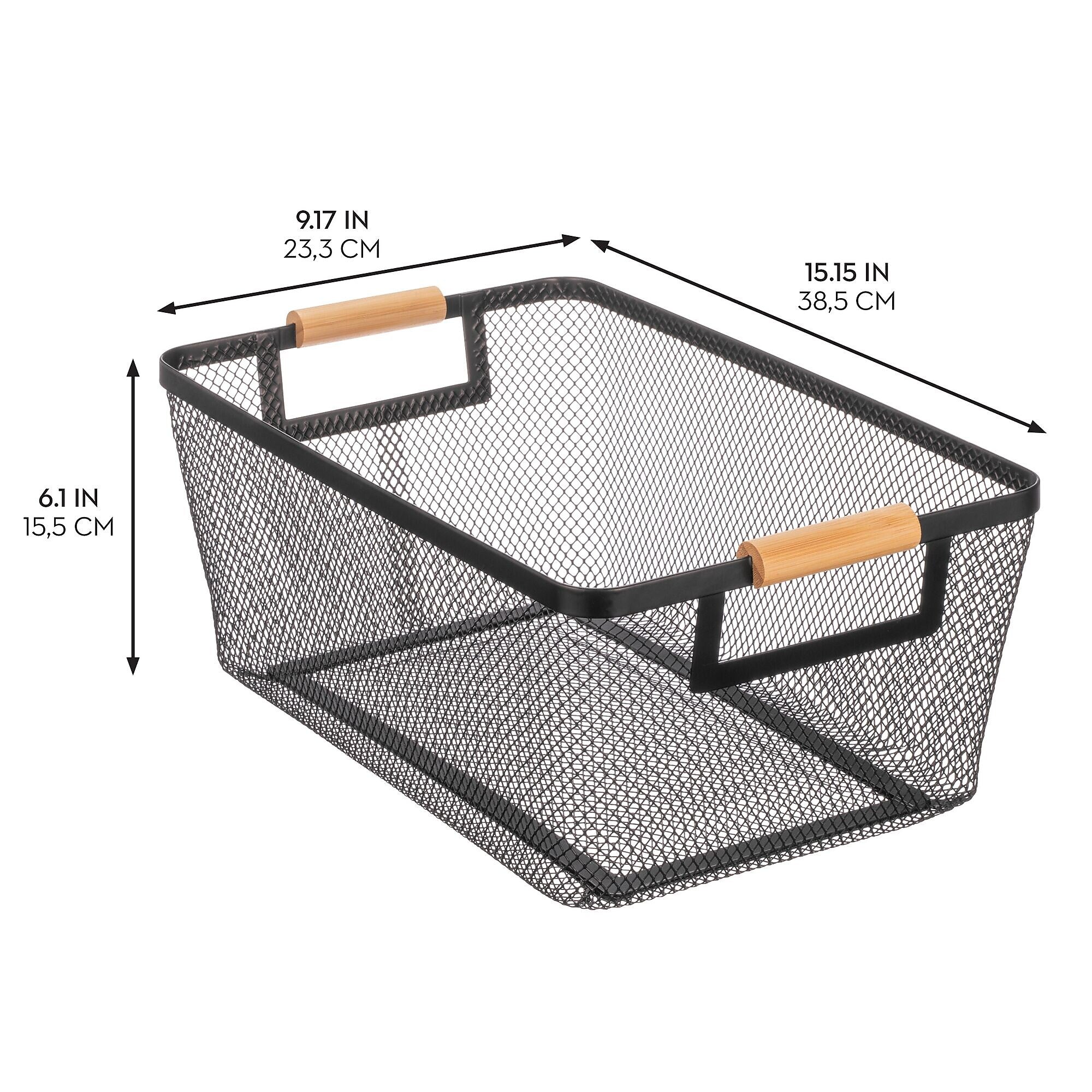 mDesign Steel Organizer, Matte Black (24357W)