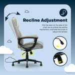 Serta Comfort Eco Ergonomic Velvet Fabric Swivel Executive Chair, Light Grey (CCHR10006A)