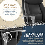 La-Z-Boy Alton Ergonomic Bonded Leather Swivel Executive Chair, Black (51544)
