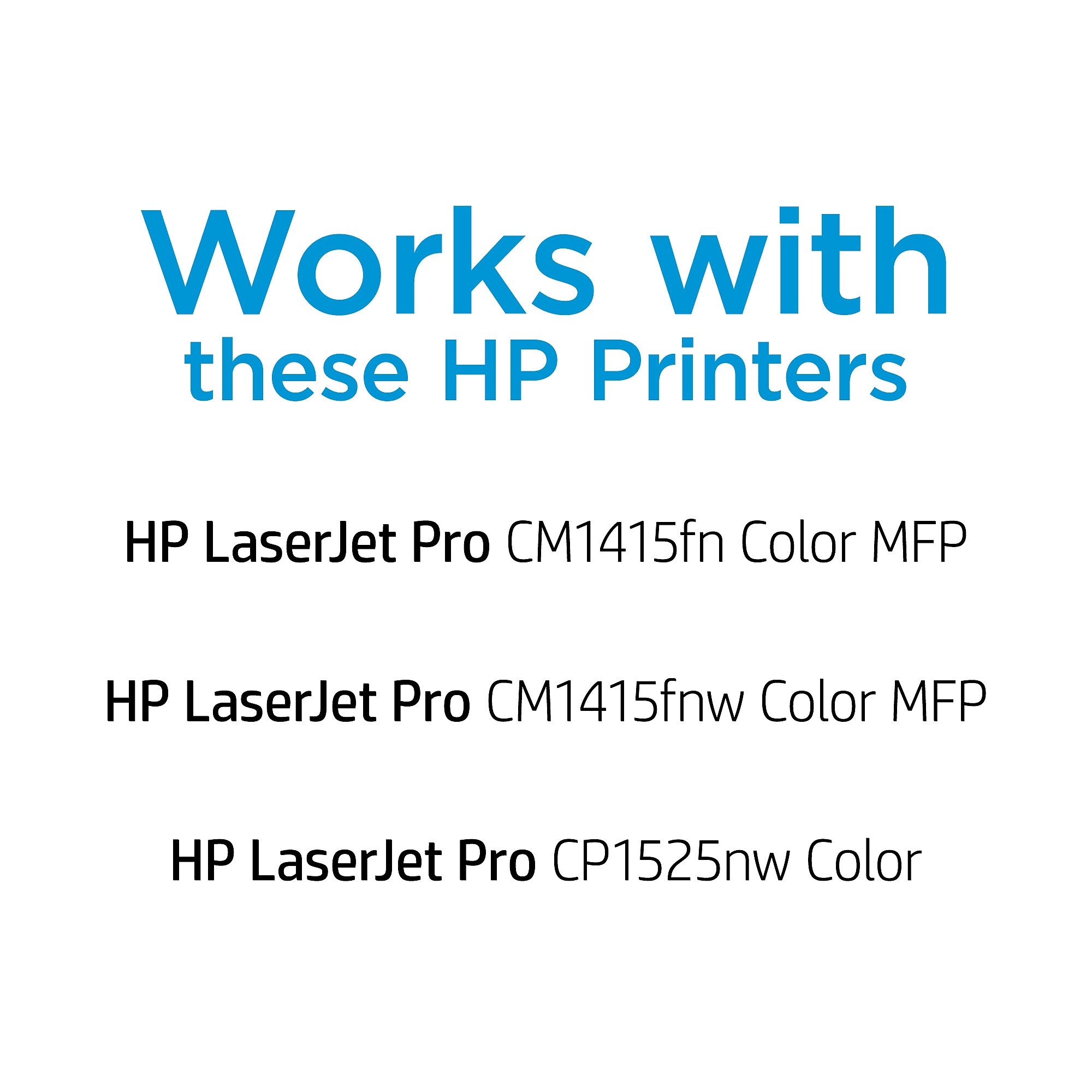 HP 128A Cyan/Magenta/Yellow Standard Yield Toner Cartridge, 3/Pack (CF371AM)
