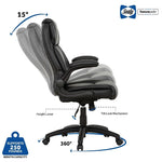 Sealy Posturepedic Hudson Ergonomic Swivel Office Chair, Black (64627)