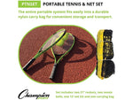 Champion Sports Tennis Net Set, Multicolor (PTNSET)