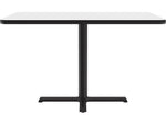Correll Dry-Erase Markerboard Cafe Table, 30" x 42", Frosty White/Black (BCT3042DE-80)