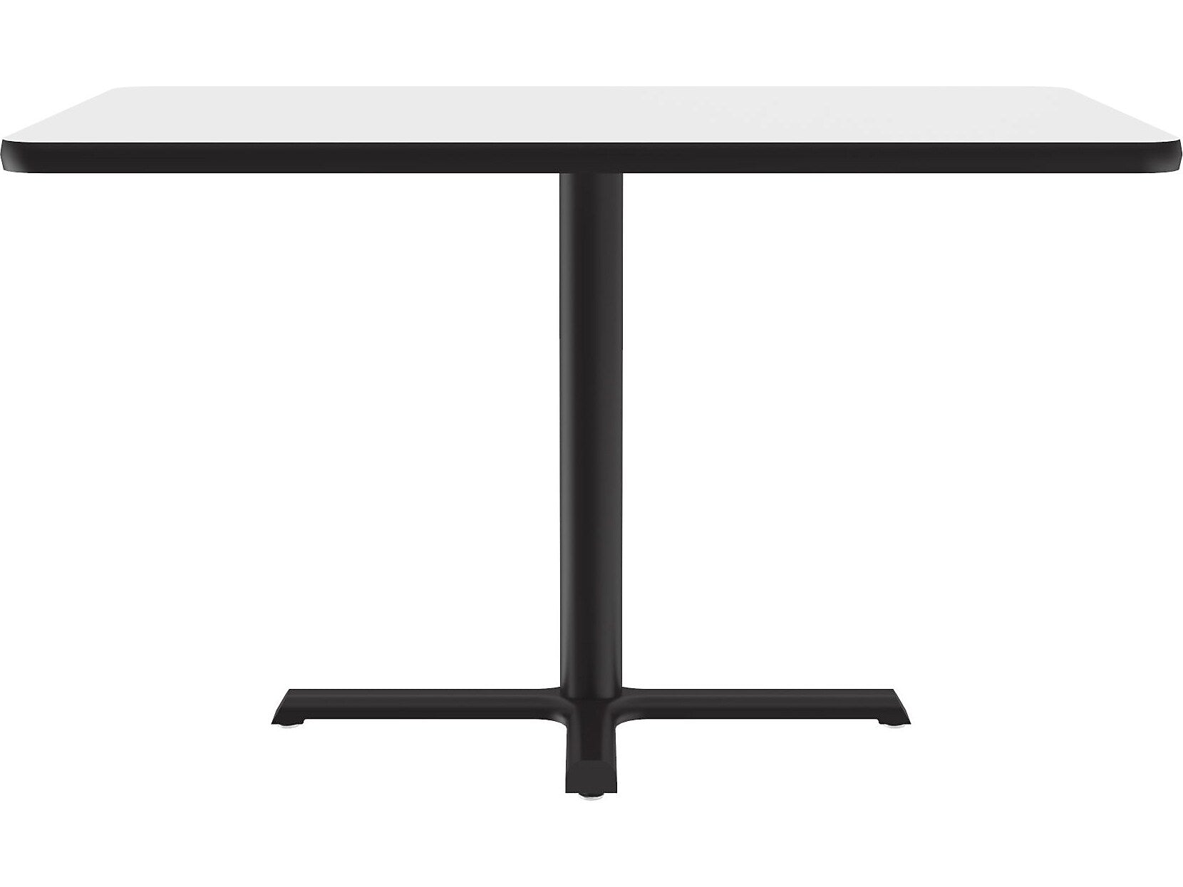 Correll Dry-Erase Markerboard Cafe Table, 30" x 42", Frosty White/Black (BCT3042DE-80)