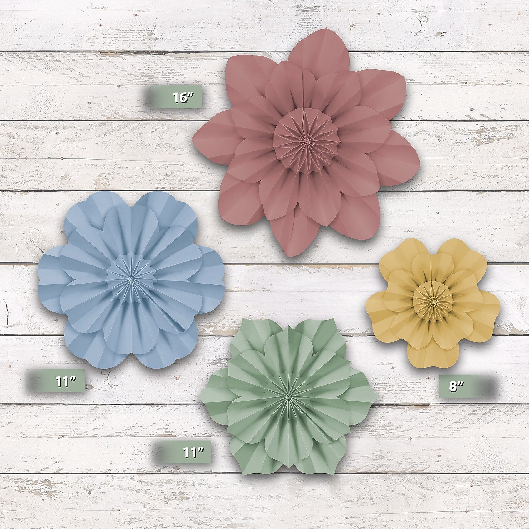 Teacher Created Resources Cottage Charm Paper Flowers, 4/Pack (TCR8353)