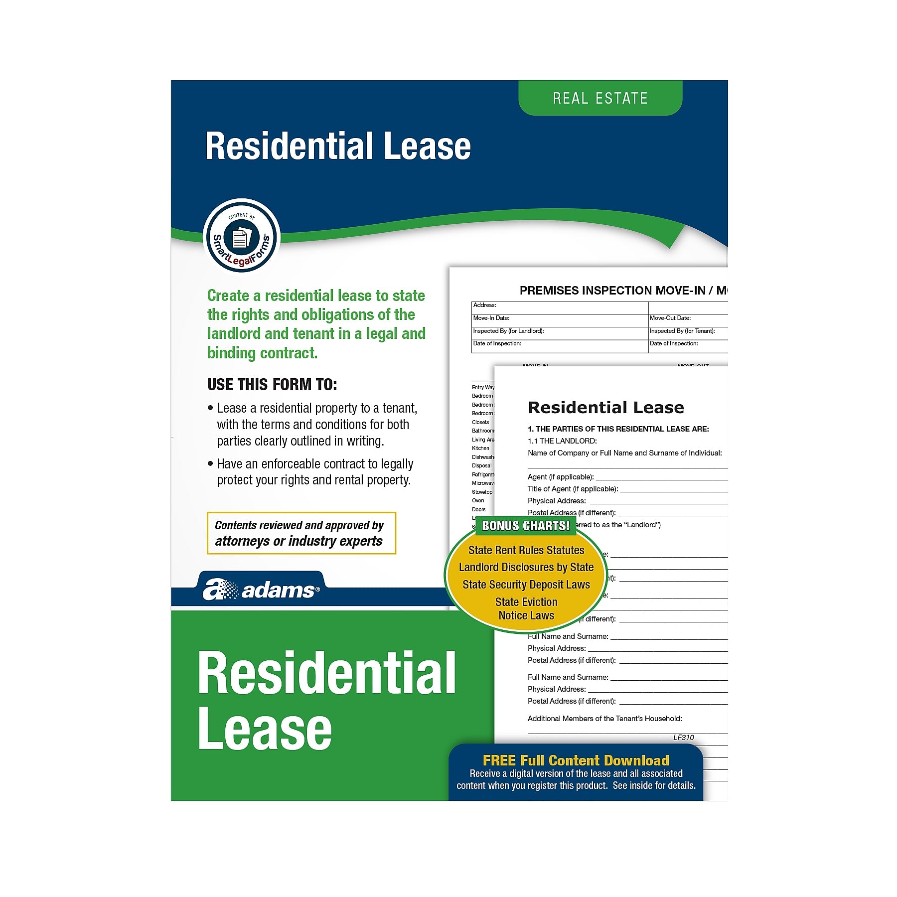 Adams Carbonless Rental Applications, 8.5" x 11", 4 Sets/Book (LF310)
