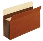 Staples Heavy-Duty Reinforced File Pocket, 5.25" Expansion, Legal Size, Brown, 10/Box (ST704401)
