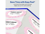Avery Sure Feed Laser/Inkjet Round Labels, 3" Dia, Glossy White, 60 Labels/Pack (22891)
