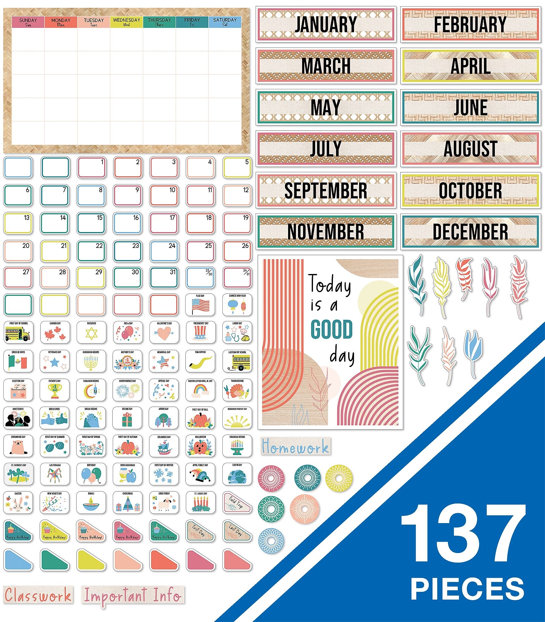 Carson Dellosa Education True to You Calendar Bulletin Board Set, 137/Pack (110589)