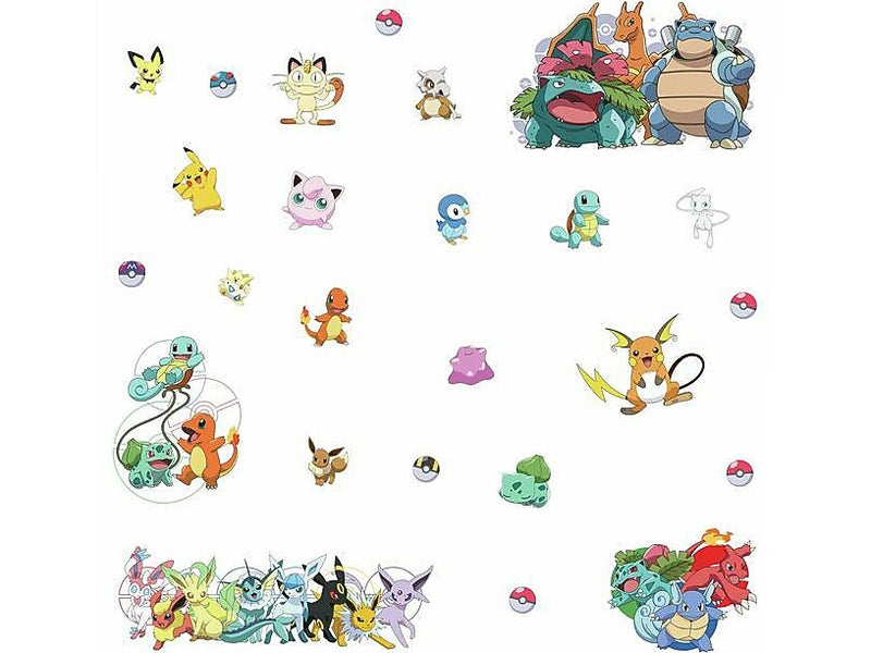 RoomMates Pokemon Favorite Character Children's Wall Decal Set, Cartoons (RMK4150SCS)