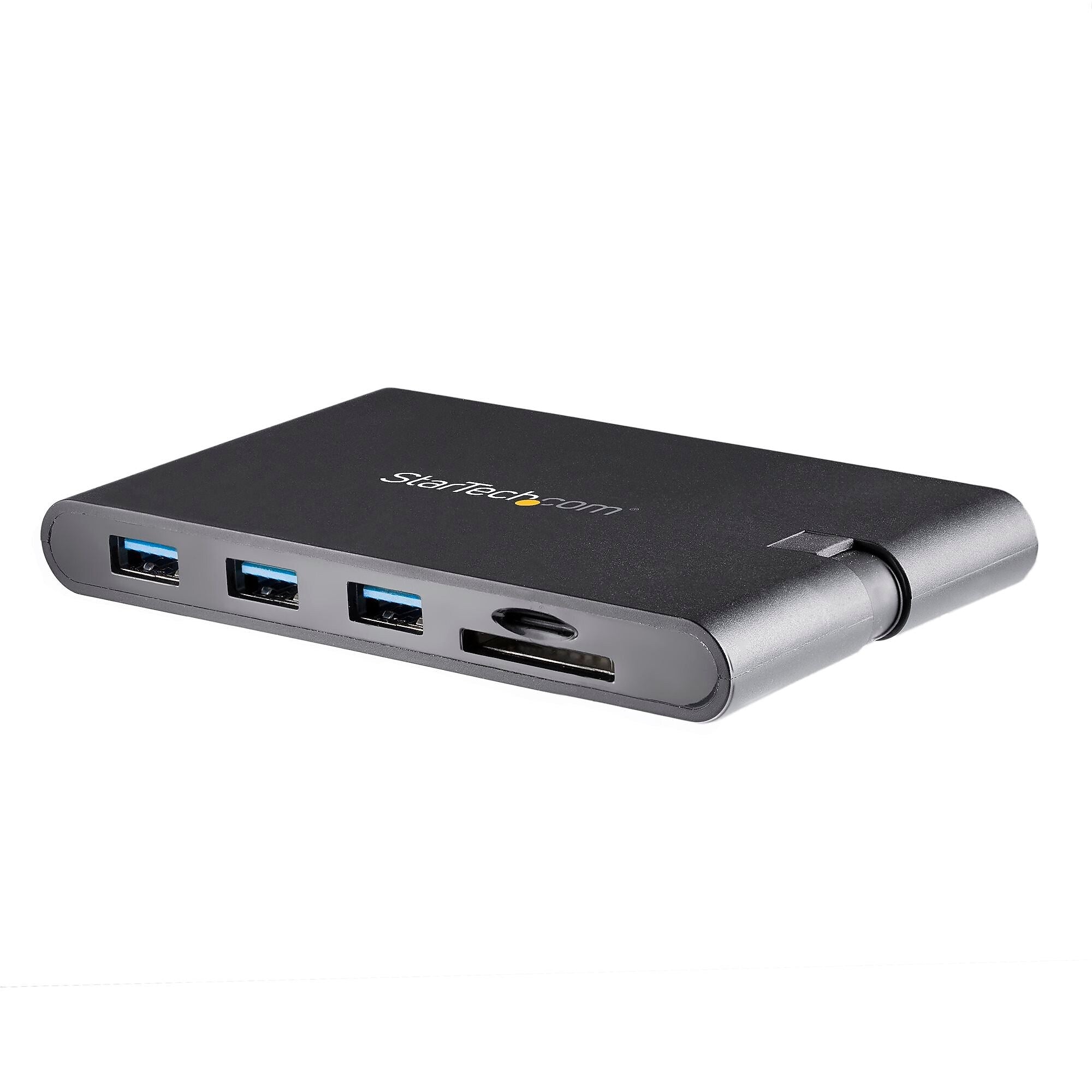 StarTech.com USB-C to HDMI/VGA/USB-A/MicroSD/SD/GbE Multiport Adapter, Male to Female, 100W PD, Laptop Mini Dock (DKT30CHVSCPD)