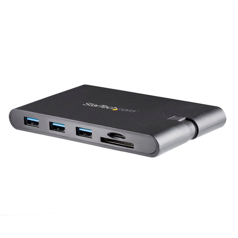 StarTech.com USB-C to HDMI/VGA/USB-A/MicroSD/SD/GbE Multiport Adapter, Male to Female, 100W PD, Laptop Mini Dock (DKT30CHVSCPD)