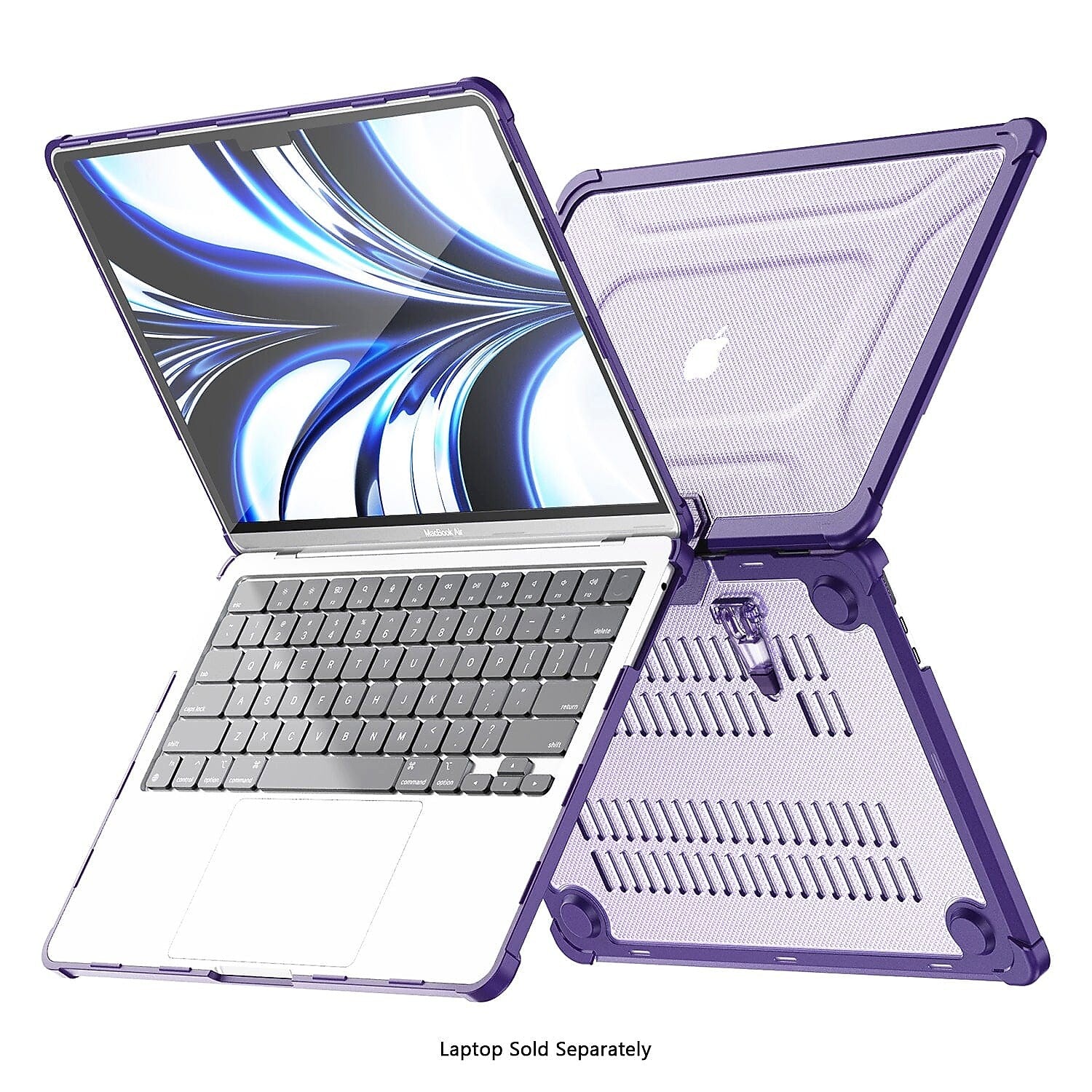 SaharaCase Heavy-Duty Raider Series 14" Laptop Case with Stand, Shock Absorbing, Purple Oasis (LT00048)