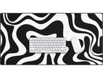DENY Designs Liquid Swirl Abstract Pattern by Kierkegaard Design Studio Anti-Slip Polyester Desk Pad, 15.5" x 31.5"