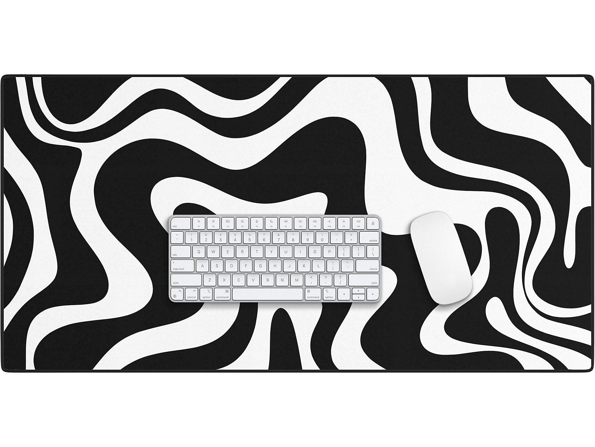 DENY Designs Liquid Swirl Abstract Pattern by Kierkegaard Design Studio Anti-Slip Polyester Desk Pad, 15.5" x 31.5"