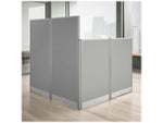 Bush Business Furniture Office in an Hour 63"H x 65"W L-Shaped Cubicle Panel Workstation, Pure White (WC36194-03K)