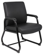 Boss Office Products Vinyl Guest Chair, Black (B709)