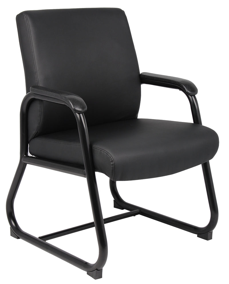 Boss Office Products Vinyl Guest Chair, Black (B709)