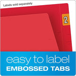 Pendaflex Reinforced Classification Folder, 3/4" Expansion, Letter Size, Red, 50/Box (H10U13R)