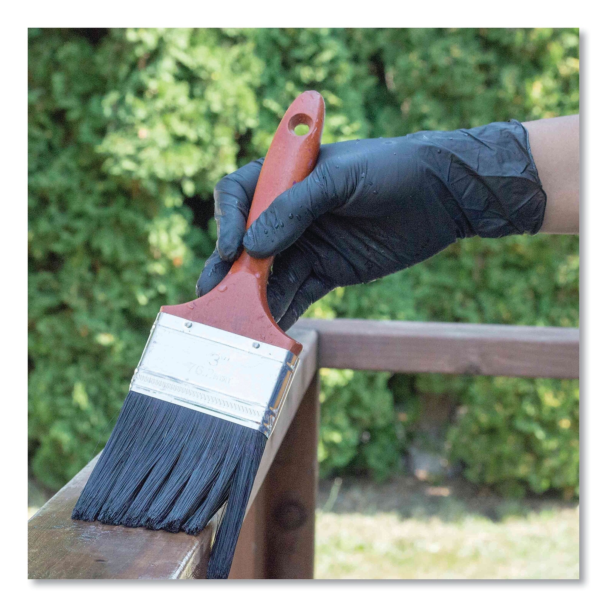 GloveWorks by AMMEX Nitrile Exam Gloves, Powder-Free, 6 mil, X-Large, Black, 100 Gloves/Box, 10 Boxes/Carton