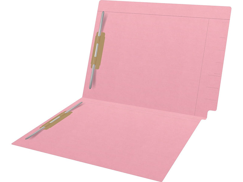 Medical Arts Press Kardex Match Reinforced End Tab File Folder, Straight Cut, Letter Size, Pink, 50/Box (S-09484-PNK)