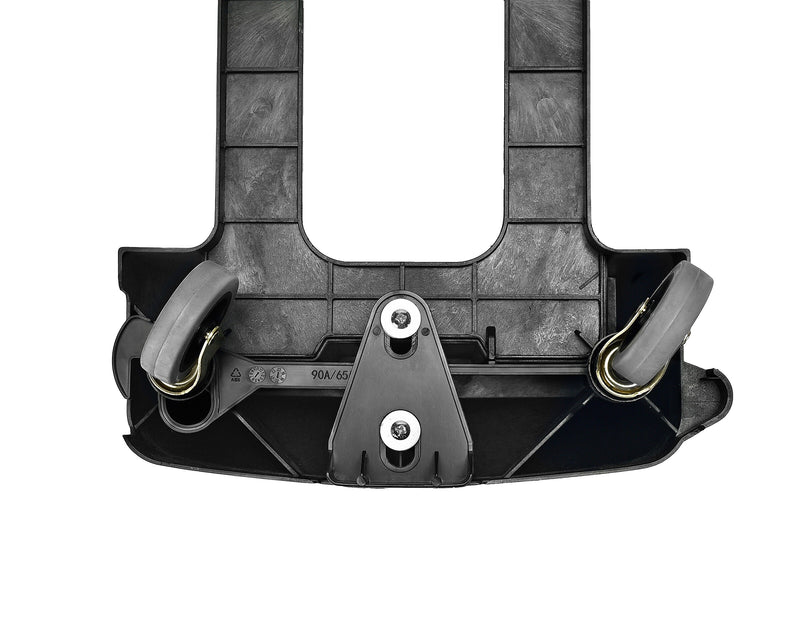 Alpine Industries Rectangular Trash Can Dolly, 200 lb. Weight Capacity, Black (477-DOLLY)