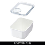 iDESIGN Polypropylene Containers, White/Clear, 2/Pack (28208M2)