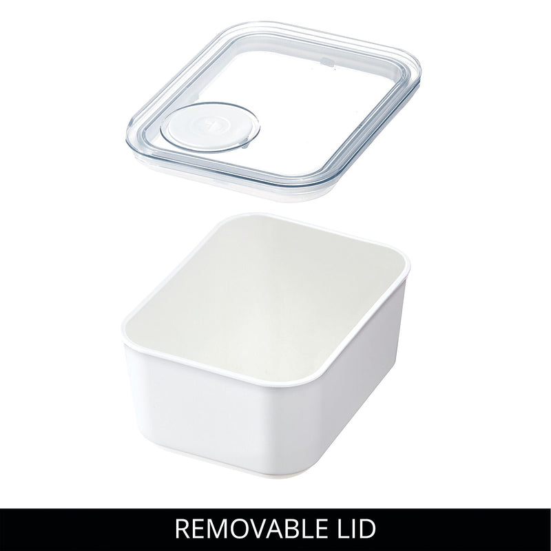 iDESIGN Polypropylene Containers, White/Clear, 2/Pack (28208M2)